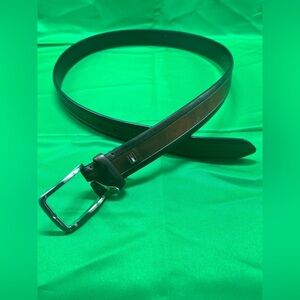 Tommy Hilfiger Black and Brown Leather Belt